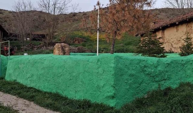 Eşankara Dede türbesinde bakım çalışmaları