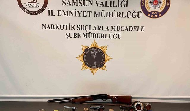 Samsun'da uyuşturucu ve silah operasyonu