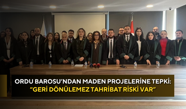 Ordu Barosu’ndan maden projelerine tepki: “Geri dönülemez tahribat riski var”