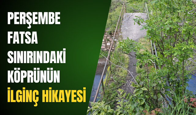 Perşembe-Fatsa sınırındaki köprünün ilginç hikayesi