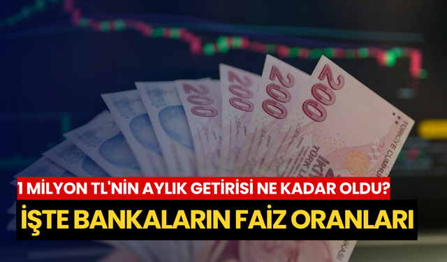 1 milyon TL'nin aylık getirisi ne kadar oldu? İşte bankaların faiz oranları