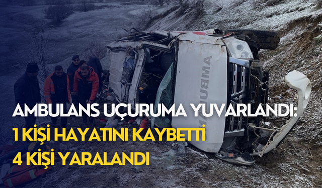 Ambulans uçuruma yuvarlandı: 1 kişi hayatını kaybetti, 4 kişi yaralandı