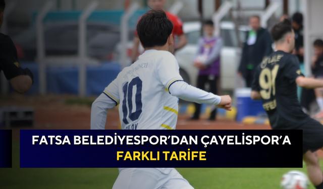 Fatsa Belediyespor’dan Çayelispor’a farklı tarife