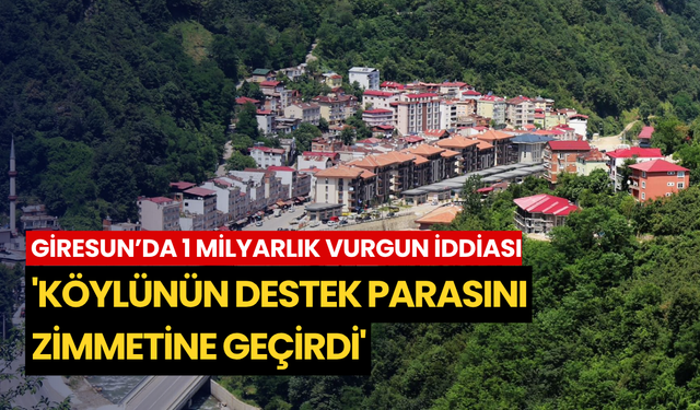 Giresun’da 1 milyarlık vurgun iddiası: 'Köylünün destek parasını zimmetine geçirdi'