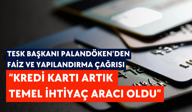 TESK Başkanı Palandöken’den faiz ve yapılandırma çağrısı: “Kredi kartı artık temel ihtiyaç aracı oldu”