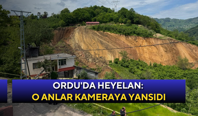 Ordu'da heyelan: O anlar kameraya yansıdı