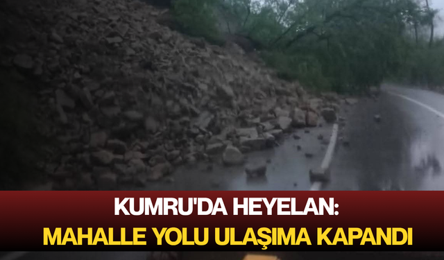 Kumru'da heyelan: Mahalle yolu ulaşıma kapandı