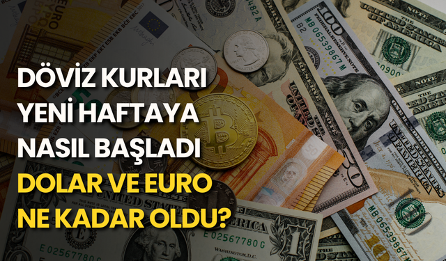 Döviz kurları yeni haftaya nasıl başladı: Dolar ve euro ne kadar oldu?