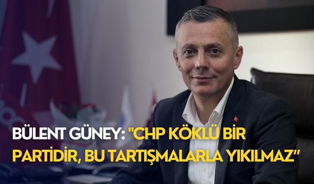 Bülent Güney: "CHP köklü bir partidir, bu tartışmalarla yıkılmaz”