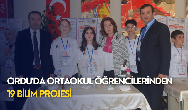 Ordu'da ortaokul öğrencilerinden 19 bilim projesi