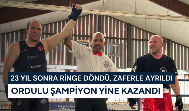 23 yıl sonra ringe döndü, zaferle ayrıldı: Ordulu şampiyon yine kazandı