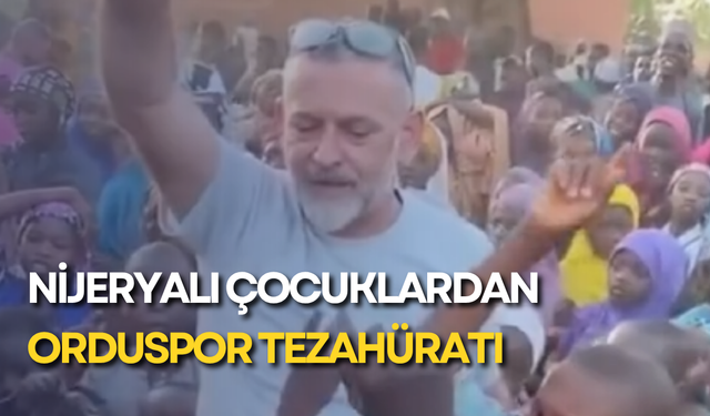 Nijeryalı çocuklardan Orduspor tezahüratı