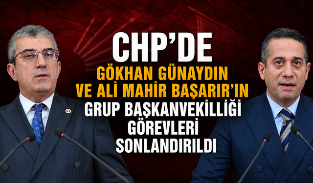 CHP’de Gökhan Günaydın ve Ali Mahir Başarır’ın Grup Başkanvekilliği görevleri sonlandırıldı