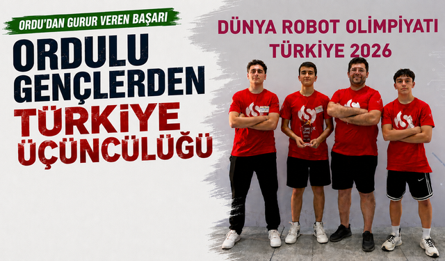 Ordulu gençlerden Türkiye üçüncülüğü