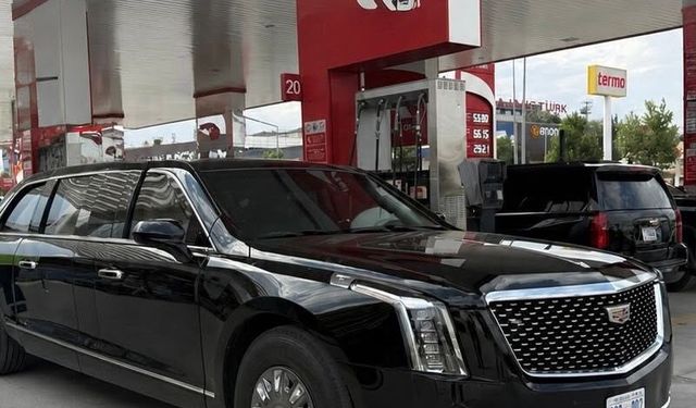 ABD Başkanı Trump'un makam aracı 'canavar' Ankara yollarında
