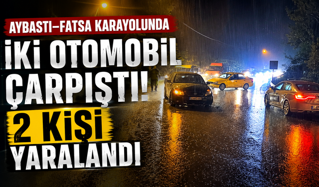 Aybastı–Fatsa karayolunda iki otomobil çarpıştı: 2 kişi yaralandı