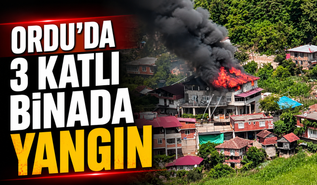 Ordu’da 3 katlı binada yangın