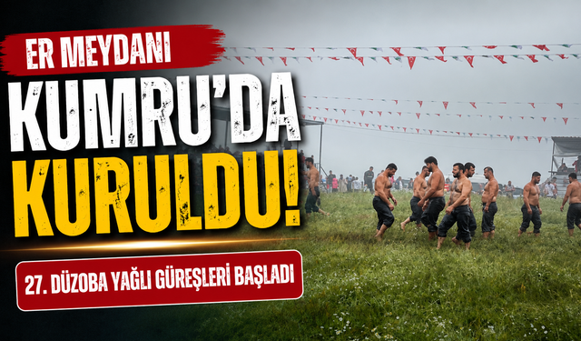 Er meydanı Kumru'da kuruldu: 27. Düzoba Yağlı Güreşleri başladı