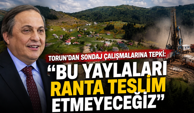 Torun'dan sondaj çalışmalarına tepki: "Bu yaylaları ranta teslim etmeyeceğiz"