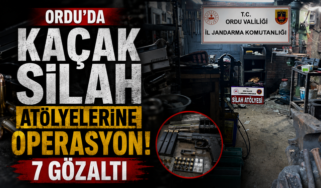 Ordu'da kaçak silah atölyelerine operasyon: 7 gözaltı