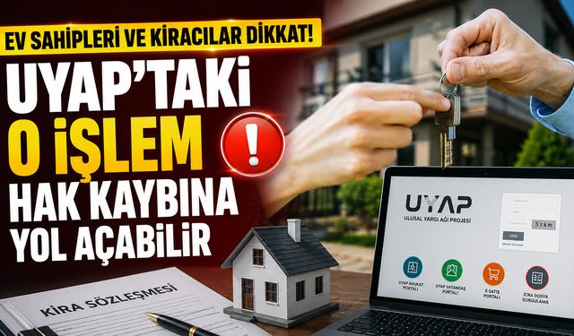 Ev sahipleri ve kiracılar dikkat! UYAP'taki o işlem hak kaybına yol açabilir