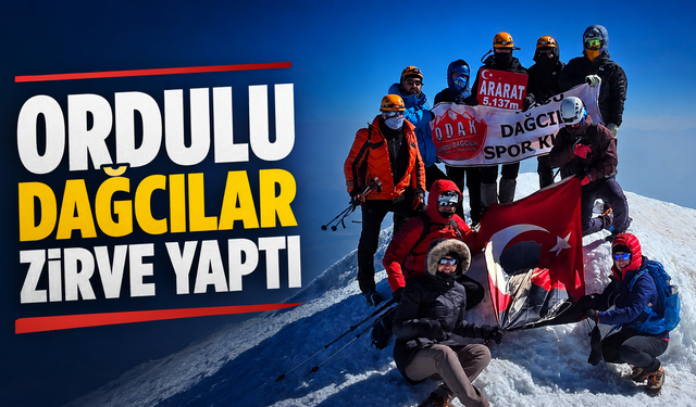 Ordulu dağcılar zirve yaptı