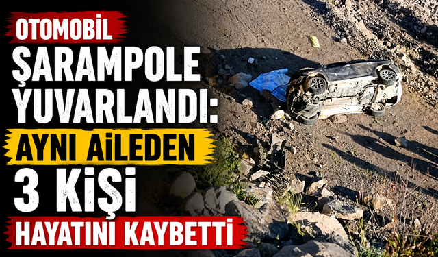 Otomobil şarampole yuvarlandı: Aynı aileden 3 kişi hayatını kaybetti