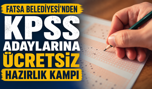 Fatsa Belediyesi'nden KPSS adaylarına ücretsiz hazırlık kampı