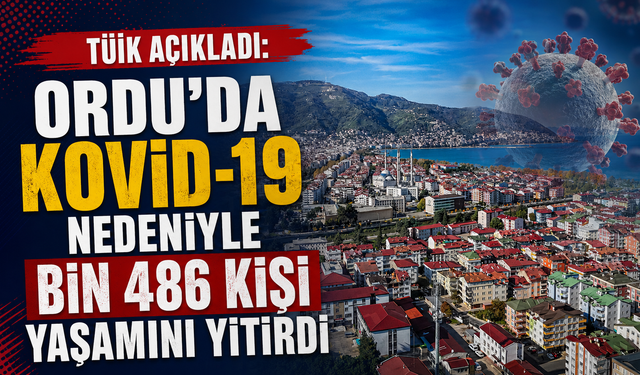 TÜİK açıkladı: Ordu'da KOVID-19 nedeniyle bin 486 kişi yaşamını yitirdi