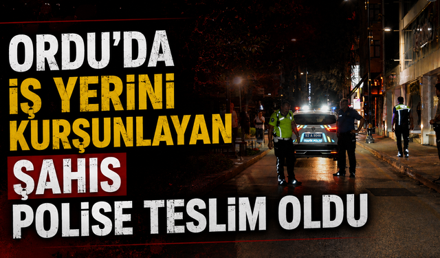 Ordu'da iş yerini kurşunlayan şahıs polise teslim oldu