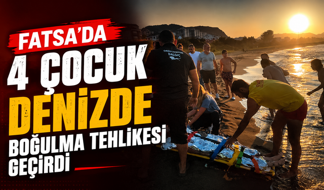 Fatsa’da 4 çocuk denizde boğulma tehlikesi geçirdi