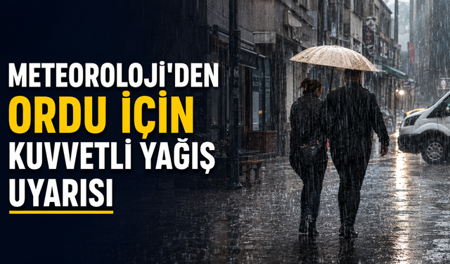 Meteoroloji'den Ordu için kuvvetli yağış uyarısı