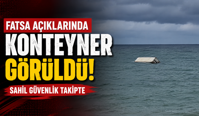 Fatsa açıklarında konteyner görüldü: Sahil Güvenlik takipte