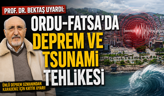 Prof. Dr. Bektaş uyardı: "Ordu-Fatsa'da deprem ve tsunami tehlikesi"