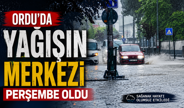 Ordu’da yağışın merkezi Perşembe oldu