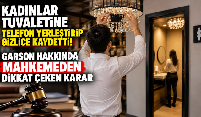Kadınlar tuvaletine telefon yerleştirip gizlice kaydetti! Garson hakkında mahkemeden dikkat çeken karar