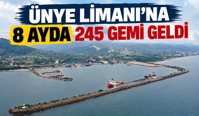 Ünye Limanı'na 8 ayda 245 gemi geldi
