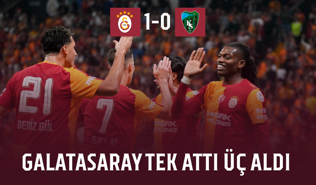 Galatasaray tek attı üç aldı