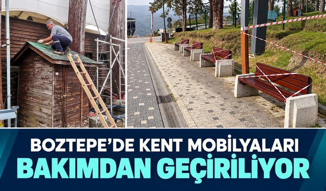 Boztepe’de kent mobilyaları bakımdan geçiriliyor