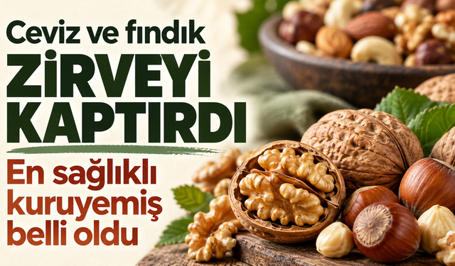 Ceviz ve fındık zirveyi kaptırdı: En sağlıklı kuruyemiş belli oldu
