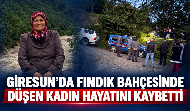 Giresun’da fındık bahçesinde düşen kadın hayatını kaybetti