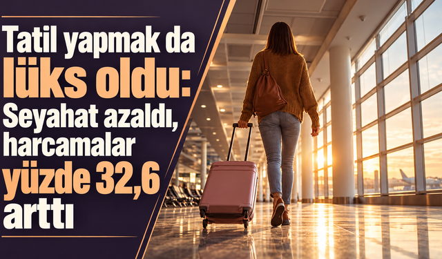 Tatil yapmak da lüks oldu: Seyahat azaldı, harcamalar yüzde 32,6 arttı