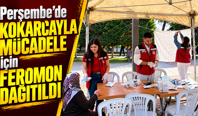 Perşembe’de kokarcayla mücadele için feromon dağıtıldı