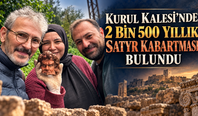 Kurul Kalesi’nde 2 bin 500 yıllık Satyr kabartması bulundu