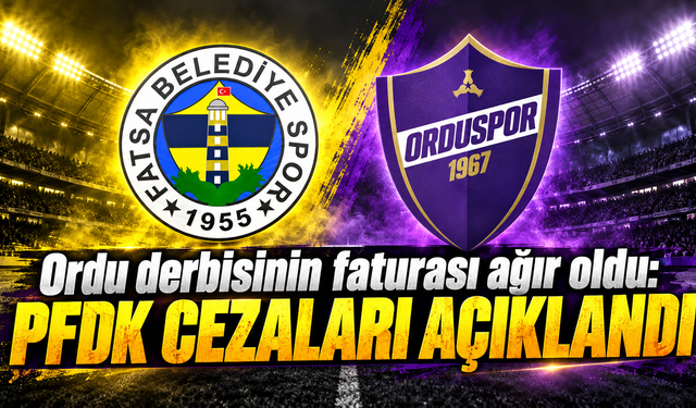 Ordu derbisinin faturası ağır oldu: PFDK cezaları açıkladı