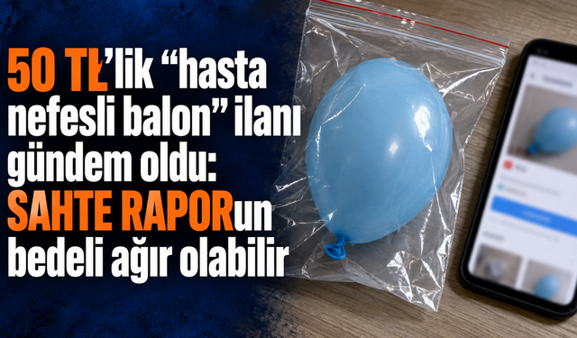 50 TL’lik “hasta nefesli balon” ilanı gündem oldu: Sahte raporun bedeli ağır olabilir
