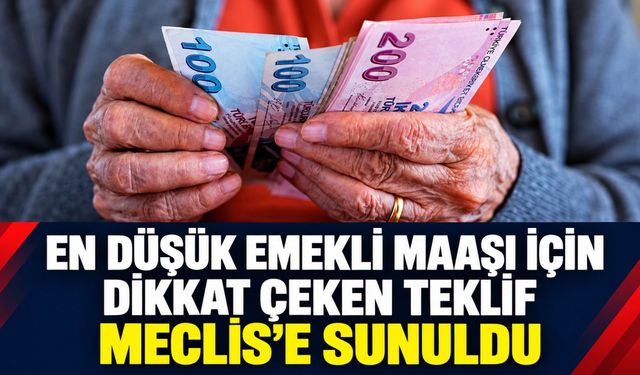 En düşük emekli maaşı için dikkat çeken teklif Meclis’e sunuldu