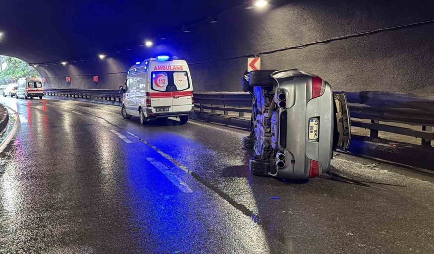 Trabzon Çömlekçi Tüneli'nde kaza: 2 yaralı