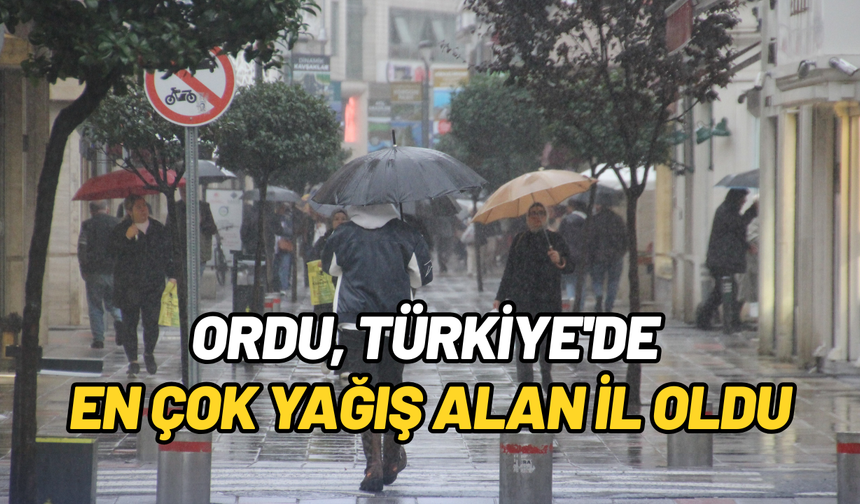 Ordu, Türkiye'de en çok yağış alan il oldu
