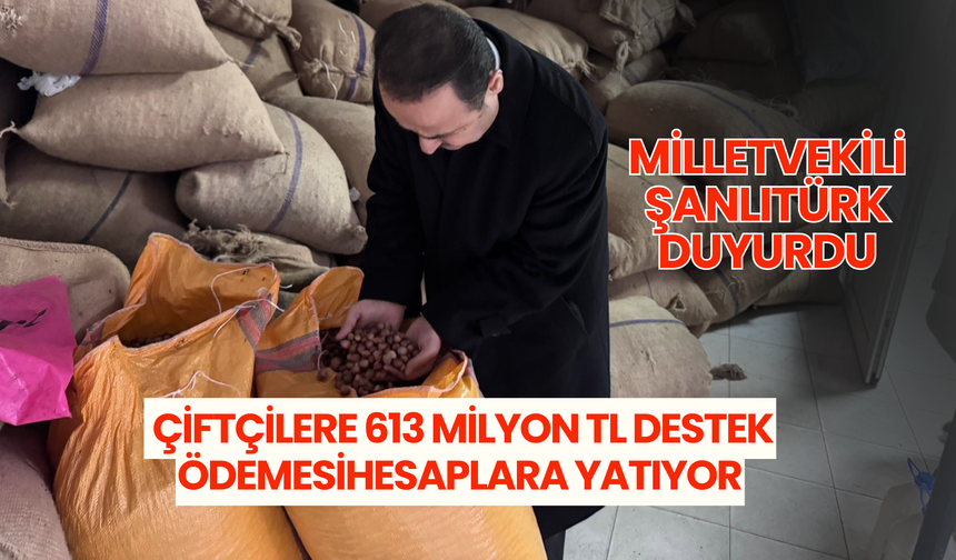 Şanlıtürk duyurdu: Çiftçilere 613 milyon TL destek ödemesi hesaplara yatıyor